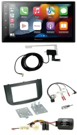 Автомагнитола Pioneer 2DIN USB Bluetooth DAB для Mitsubishi Colt 2008–2020 с поддержкой кнопок на руле