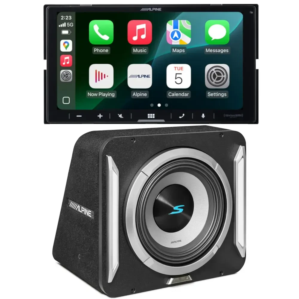 Автомагнитола Alpine ILX-W770 7" 2 DIN (набор, с сабвуфером 10", закрытый корпус)