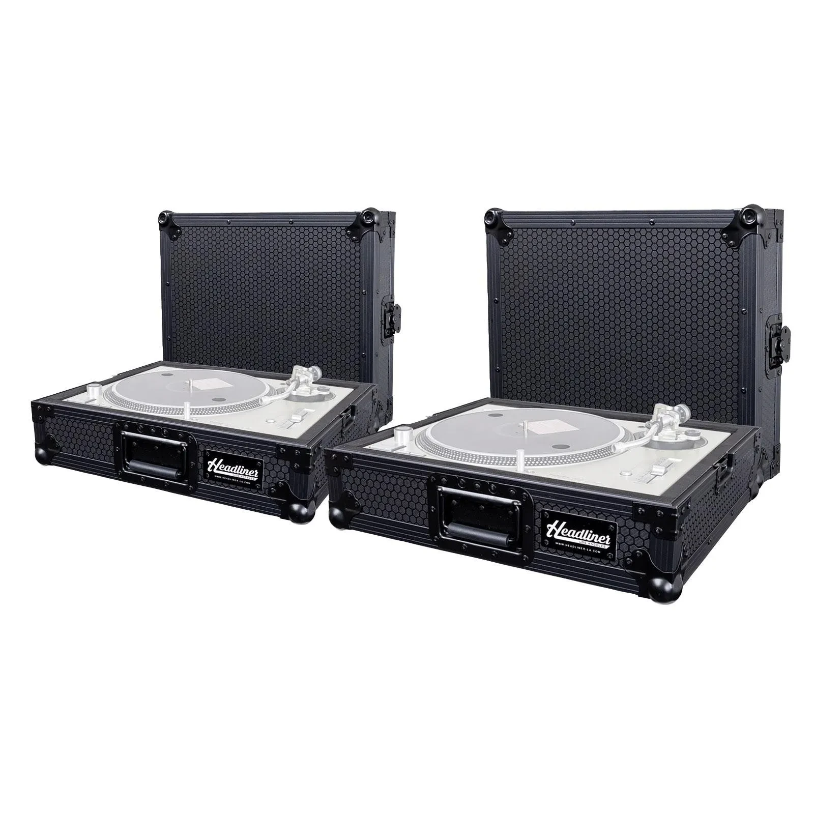 Кейс для винилового проигрывателя Headliner HL10205 Pitch Black (набор, 2 шт.), черный