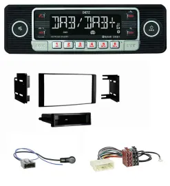 Dietz USB DAB MP3 Bluetooth Autoradio für Nissan Micra 2013-2017 schwarz matt