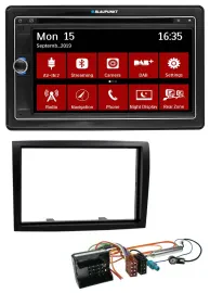 Автомагнитола для Citroen Jumper 2006–2011 Blaupunkt 2 DIN, Bluetooth, DAB, USB, DVD, MP3, черный