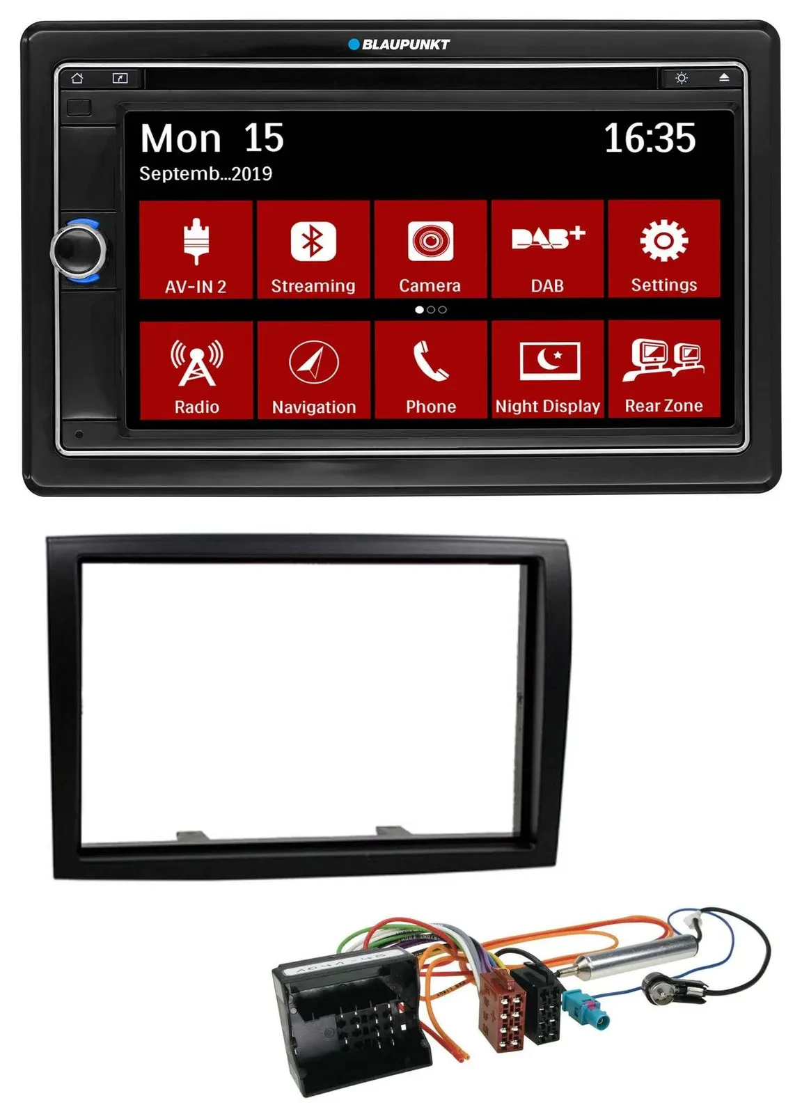 Автомагнитола для Citroen Jumper 2006–2011 Blaupunkt 2 DIN, Bluetooth, DAB, USB, DVD, MP3, черный