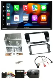 Kenwood DAB USB Bluetooth 2DIN Lenkrad Autoradio für Seat Ibiza ab 08 Klavierlac