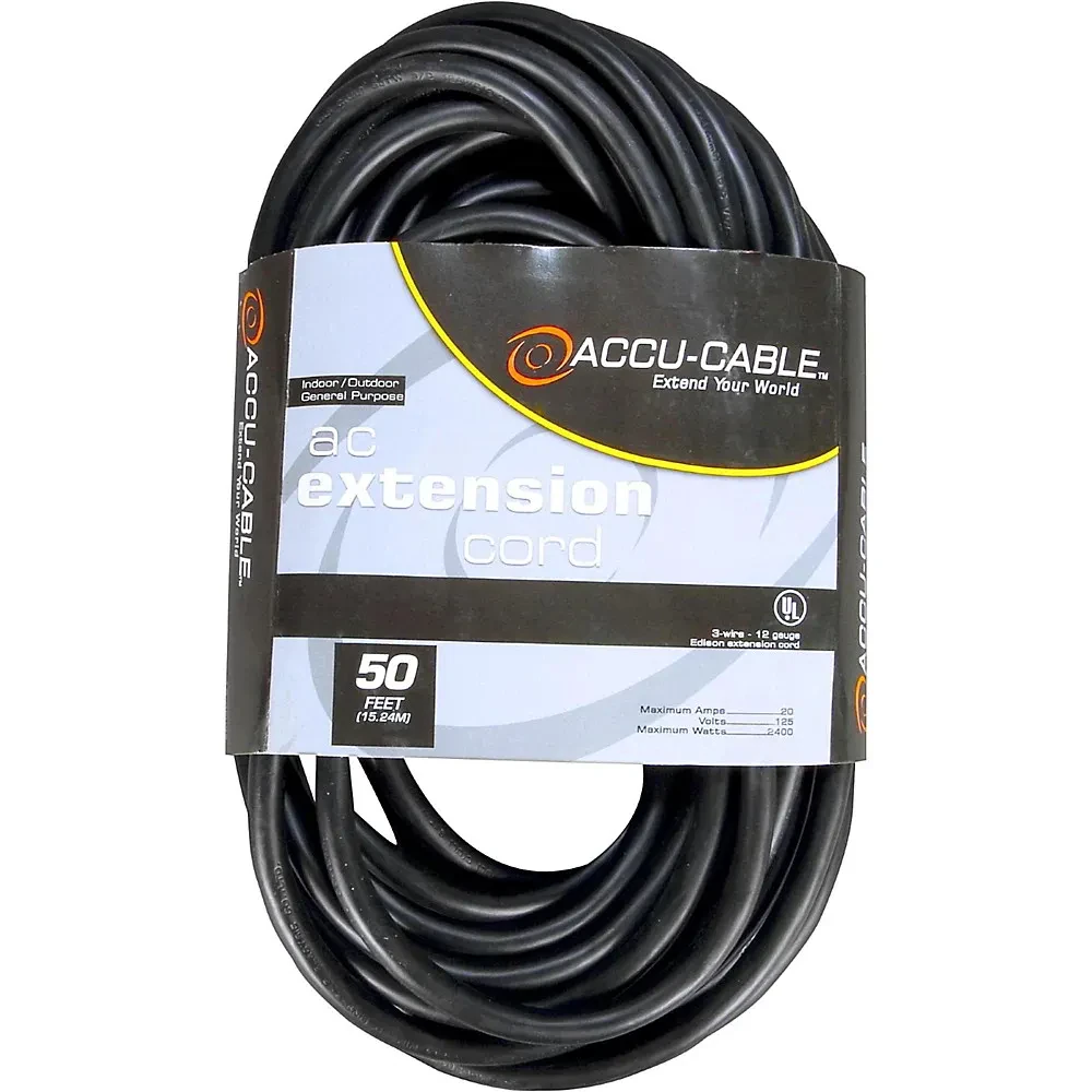 American DJ EC163 16 Gauge IEC Power Extension Cord 3 ft. 50 ft.