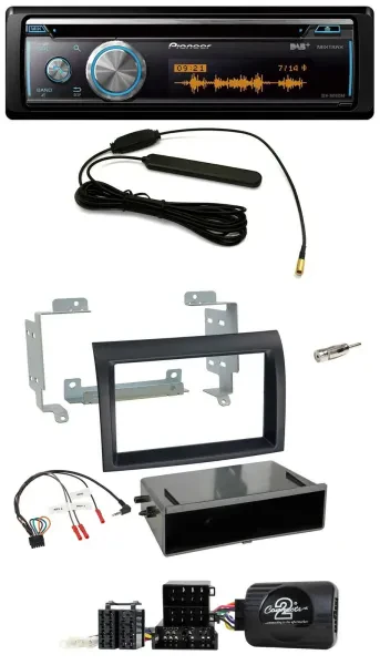 Pioneer CD USB Bluetooth DAB Lenkrad Autoradio für Fiat Ducato 06-08 schwarz