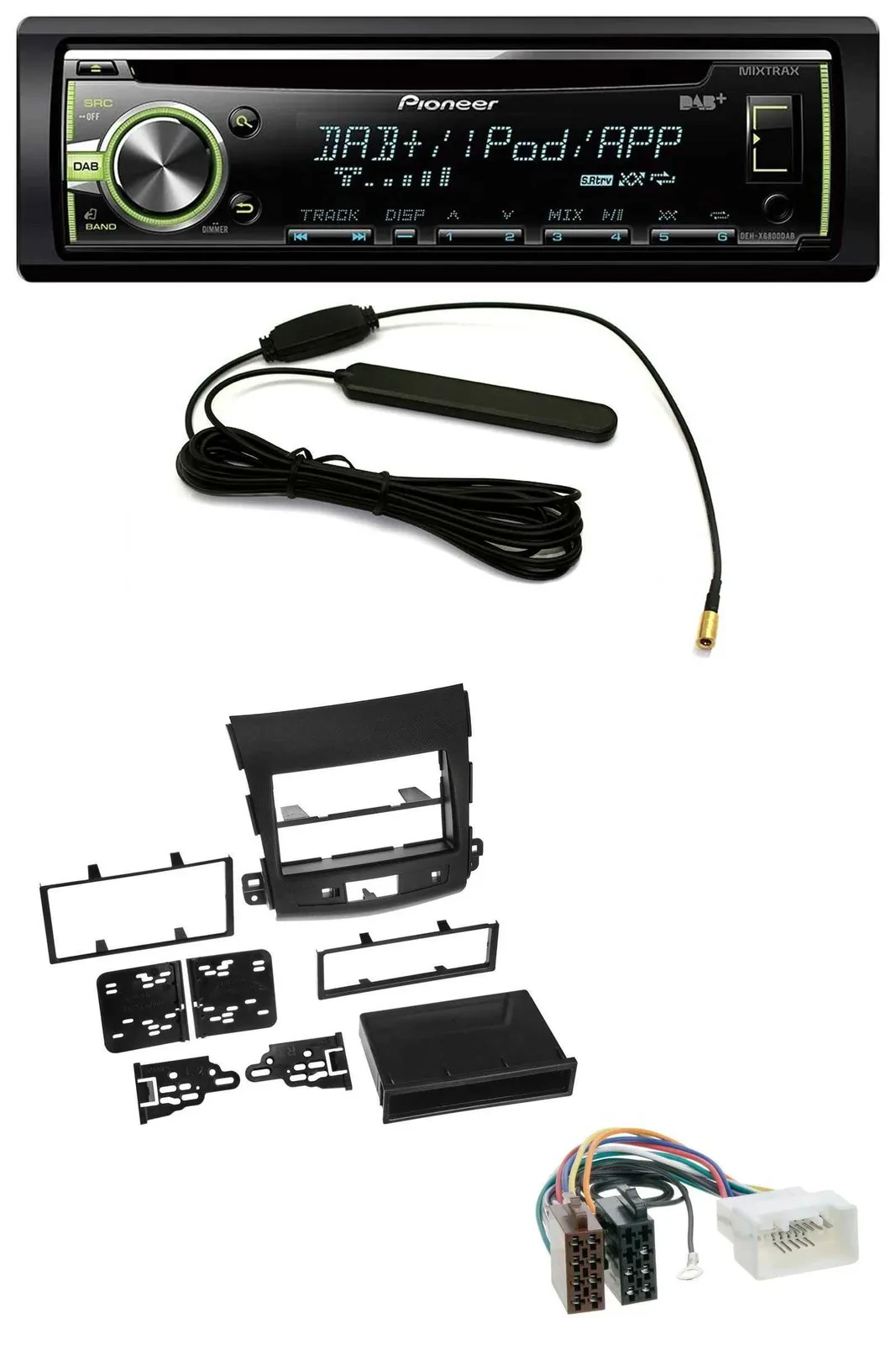 Автомагнитола для Citroen C-Crosser/Mitsubishi Outlander Pioneer CD, MP3, USB, DAB, AUX