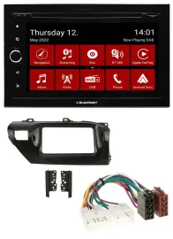 Blaupunkt MP3 DVD Bluetooth DAB 2DIN USB Autoradio für Toyota Hilux (2015-2020)