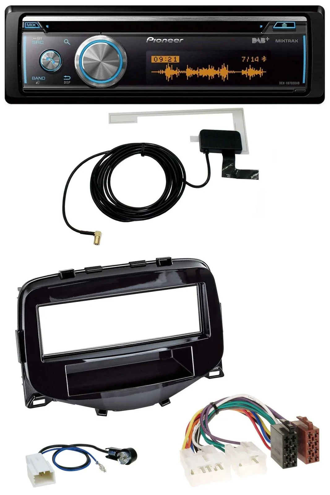 Pioneer Bluetooth DAB MP3 USB CD Autoradio für Toyota Aygo (2014-2021)