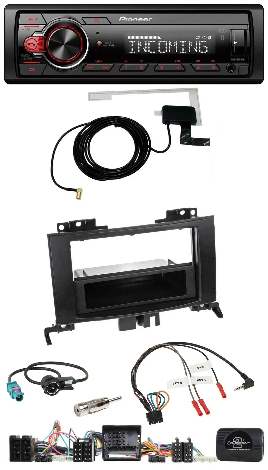 Автомагнитола Pioneer DAB, Bluetooth, USB для Mercedes Sprinter W906 (2006–2018)