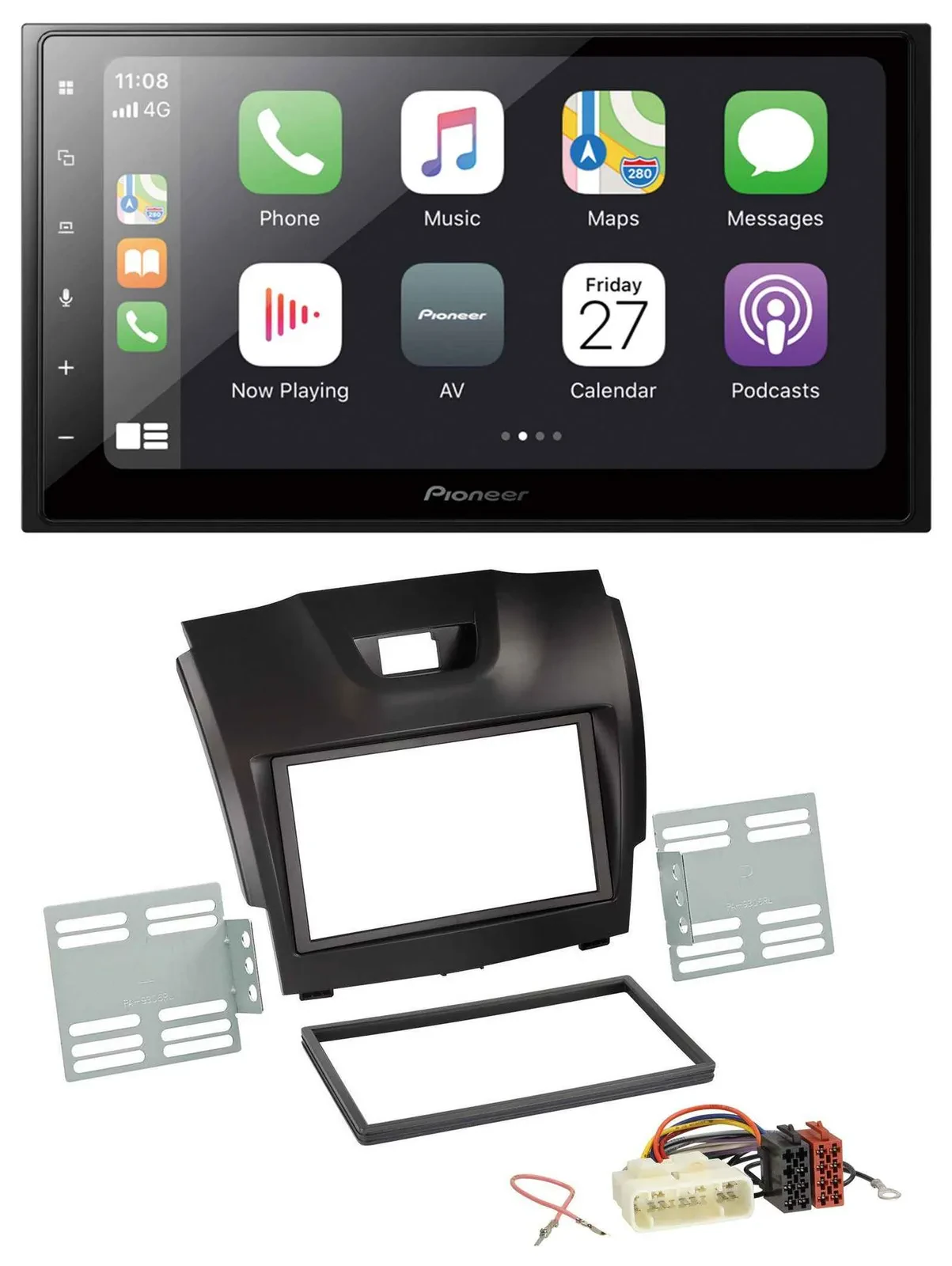 Автомагнитола для Isuzu D-Max Pioneer 2DIN MP3 Bluetooth DAB USB темно-серый