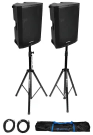 Активная акустическая система для PA Mackie Thump15 V4 15", 1400W (набор, пара), со стойками и кабелями
