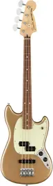 Бас-гитара Fender Player Mustang Bass PJ Pau Ferro FB Firemist Gold