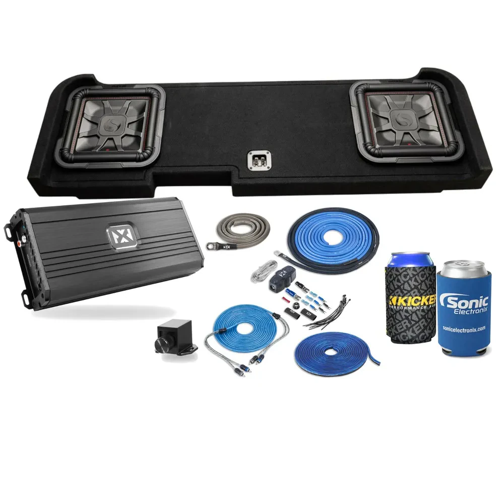 Сабвуфер пассивный для автомобиля Kicker 51KGMDL7T122 в корпусе для Silverado/Sierra 2008–2021 1500–3500HD с усилителем и комплектом проводов (набор)