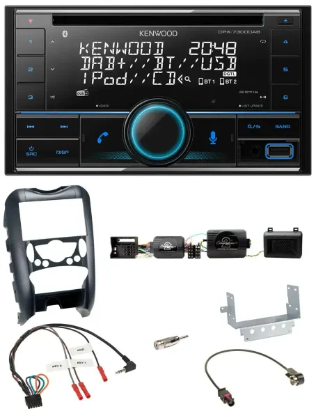Kenwood CD 2DIN DAB USB Lenkrad Bluetooth Autoradio für Mini Cooper 06-14 Parkse