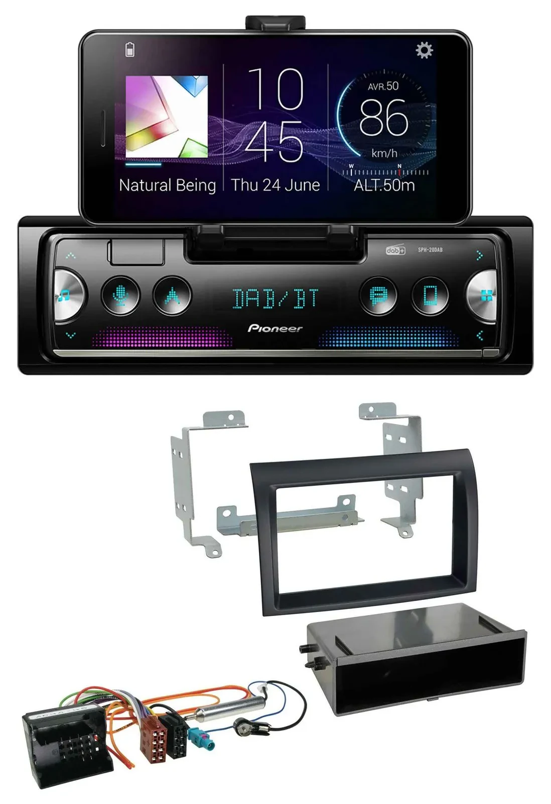 Автомагнитола Pioneer USB MP3 Bluetooth DAB для Citroen Jumper (2006–2011), Quadlock, черный