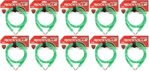 Коммутационный кабель Rockville RCTR106G Green 1.8 м (10 штук)