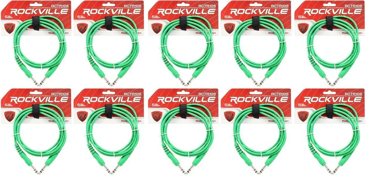 Коммутационный кабель Rockville RCTR106G Green 1.8 м (10 штук)