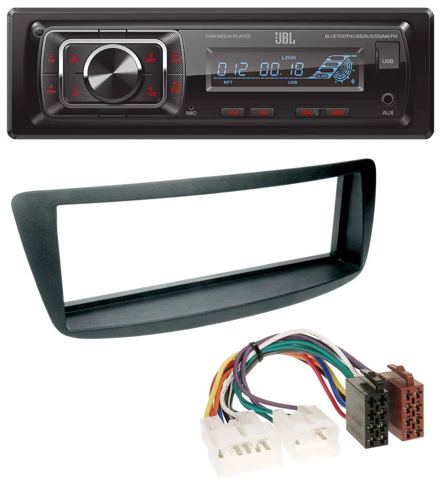 Автомагнитола для Toyota Aygo JBL SD/AUX/MP3/USB/Bluetooth (AB1, 2005–2014)