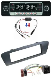 Dietz MP3 DAB Bluetooth USB Autoradio für Renault Scenic (ab 09) - grau