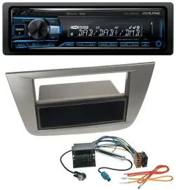 Alpine USB Bluetooth DAB MP3 Autoradio für Seat Altea Toledo ab 05 Anthrazit-met