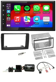 Kenwood Lenkrad USB DAB 2DIN Bluetooth Autoradio für Fiat Idea 06-12 schwarz