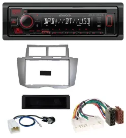 Автомагнитола Kenwood MP3 CD USB Bluetooth DAB для Toyota Yaris (2007–2011)