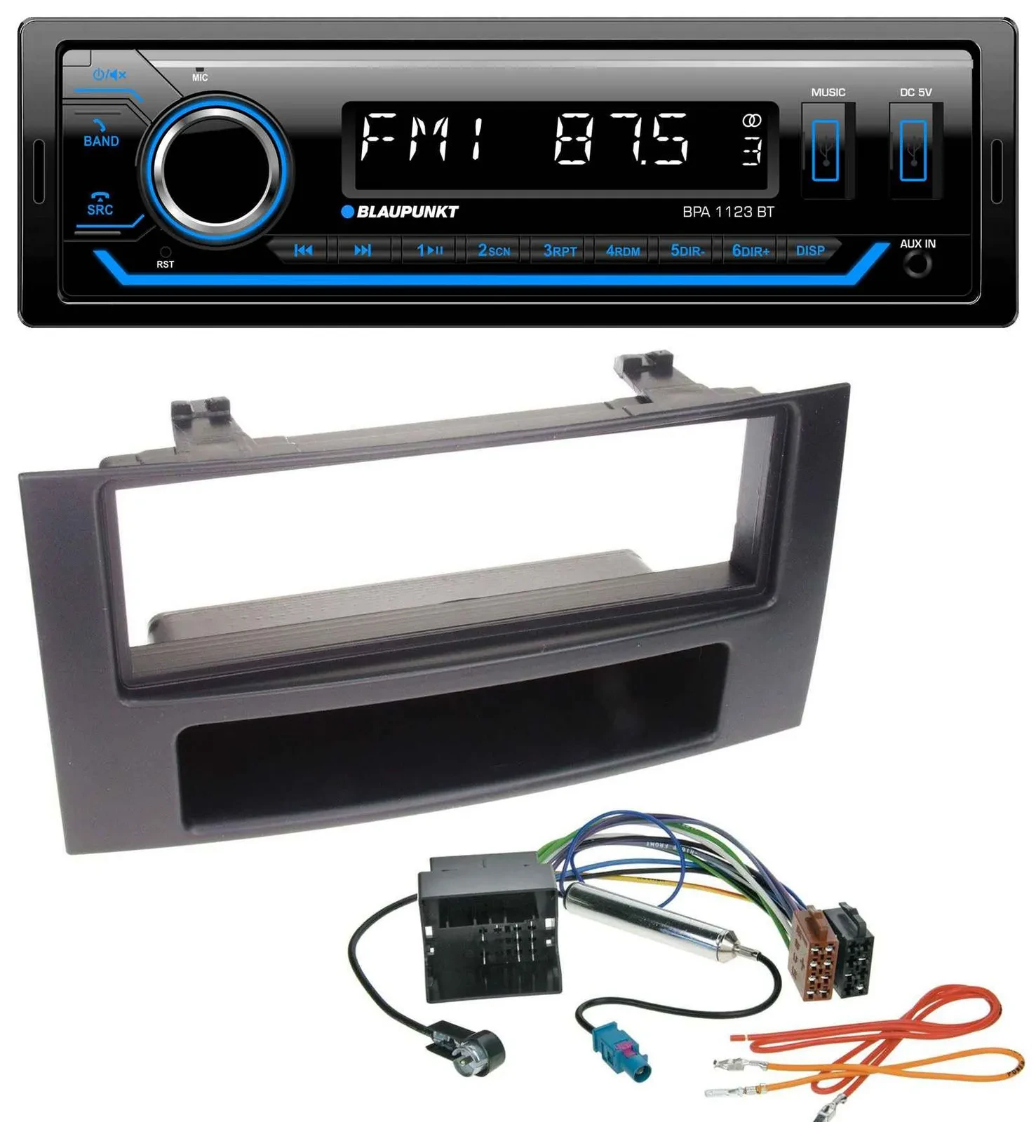 Blaupunkt MP3 Bluetooth USB AUX Autoradio für VW Touareg Multivan T5 Transporter