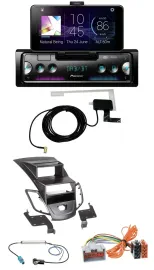 Автомагнитола для Ford Fiesta (2008–2010) Pioneer DAB, Bluetooth, MP3, USB, дисплей, черный