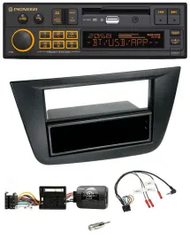 Автомагнитола Pioneer DAB, USB, Bluetooth, поддержка кнопок на руле, для Seat Altea/Toledo (2004–2009), черная