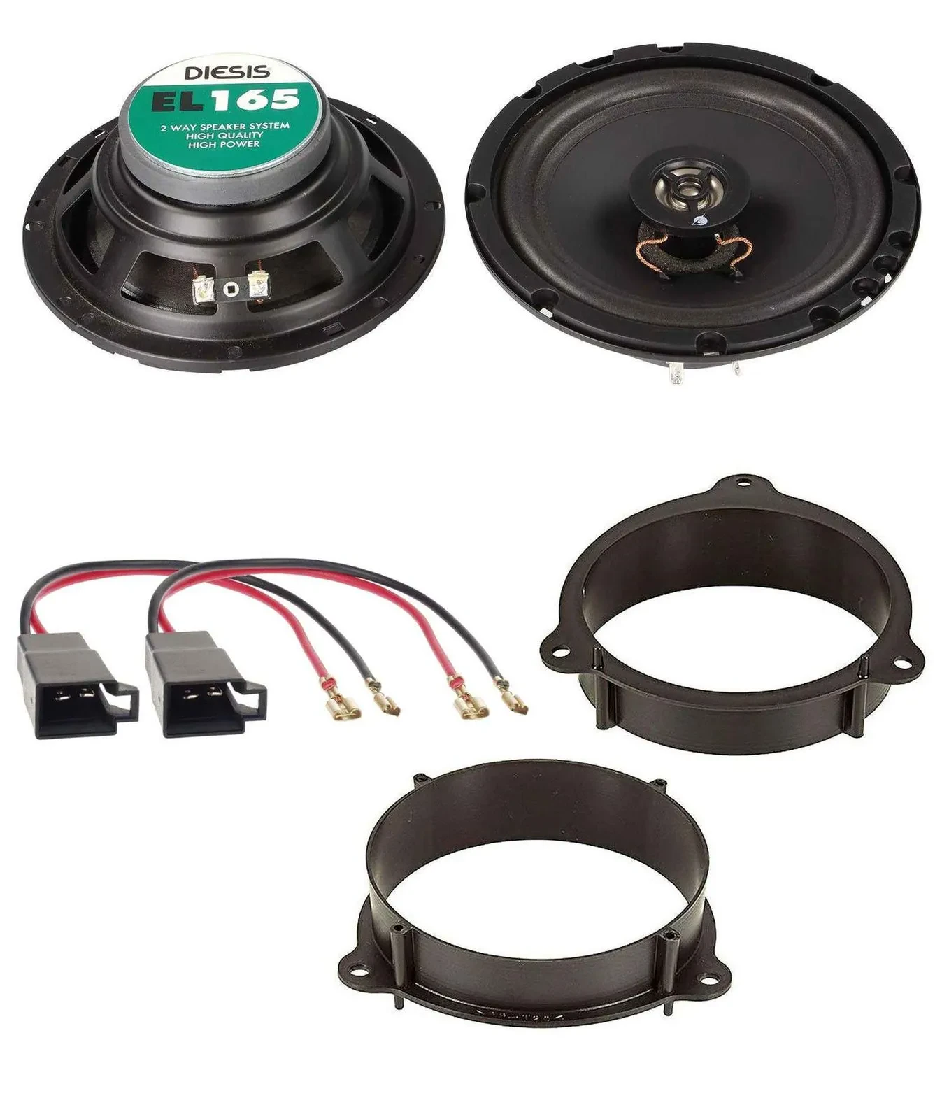 ACV 16,5cm 100Watt 2-Wege Lautsprecher für Mercedes Citan Renault Kangoo Fronttü