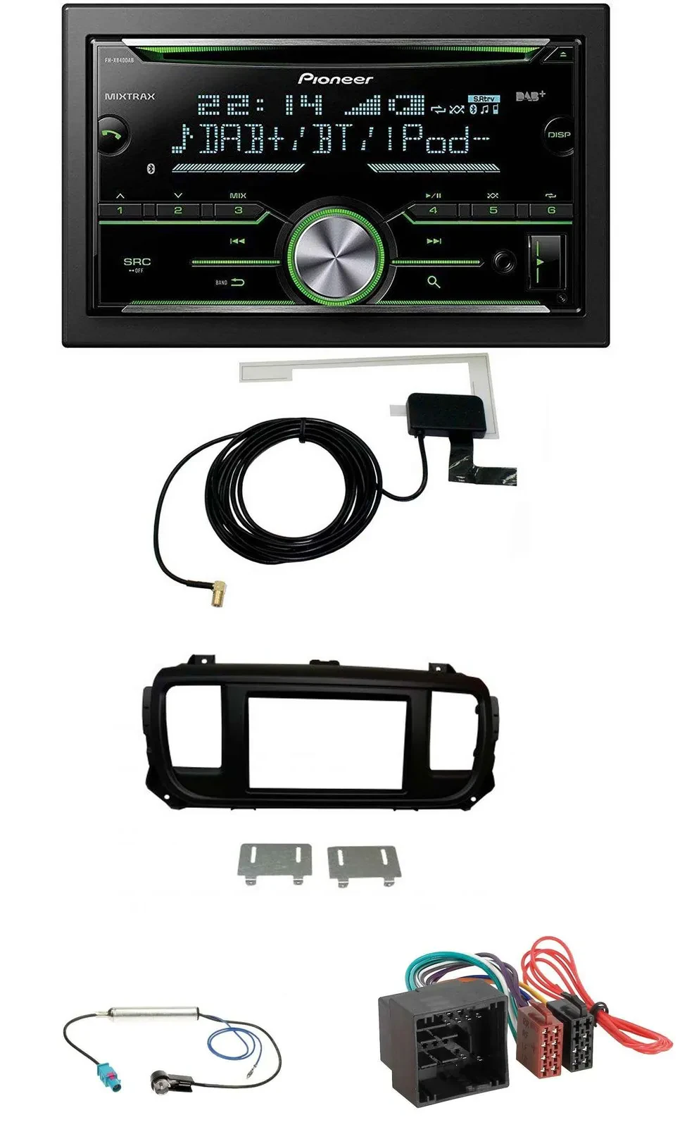 Pioneer CD USB MP3 Bluetooth 2DIN DAB Autoradio für Citroen Jumpy Spacetourer ab
