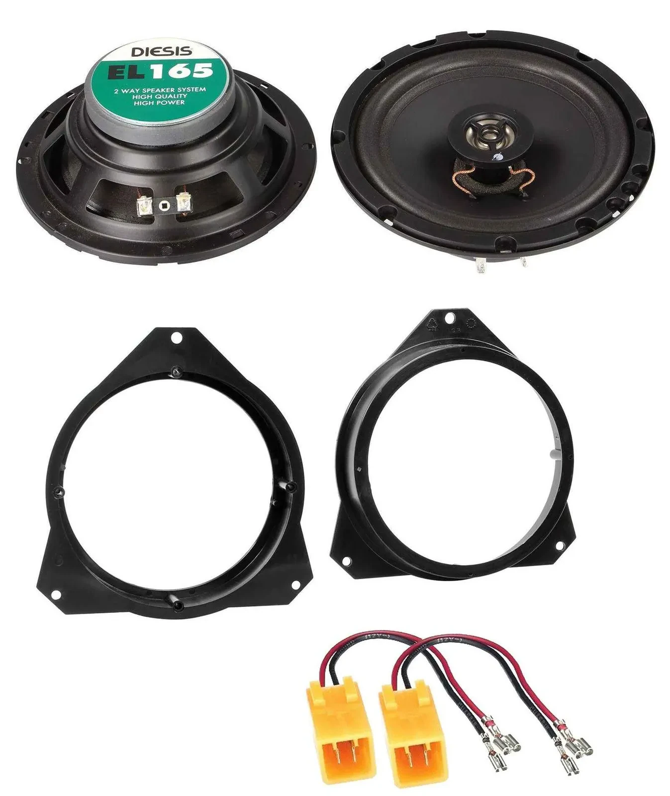 ACV 16,5cm 100Watt 2-Wege Lautsprecher für Peugeot Partner Tepee ab 08 Fronttür