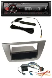 Pioneer MP3 DAB 1DIN AUX USB Autoradio für Seat Altea Toledo ab 05 Anthrazit-met