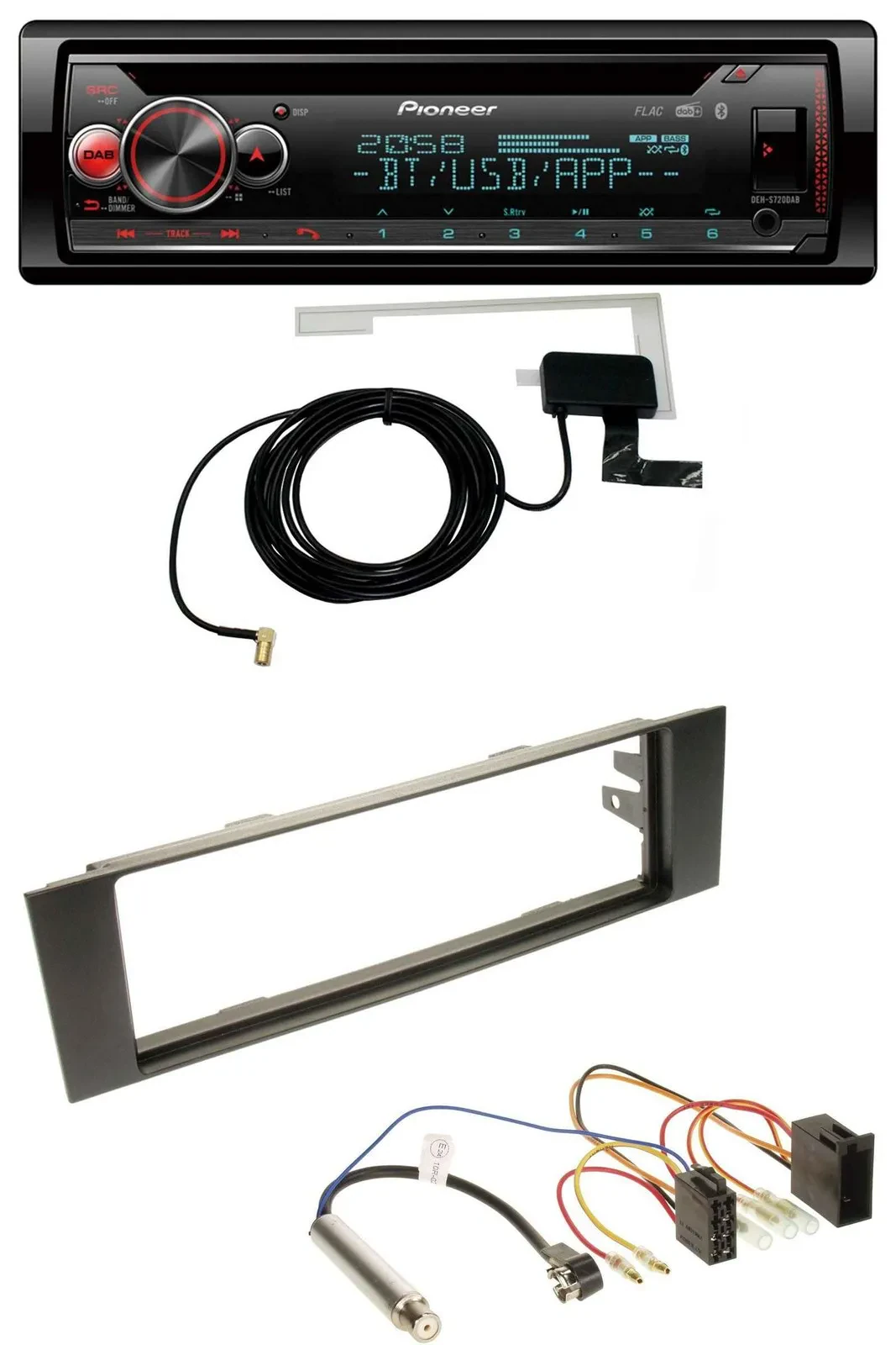 Автомагнитола Pioneer DAB, CD, MP3, USB, Bluetooth для Audi A3 (8P, 2003–2006), ISO