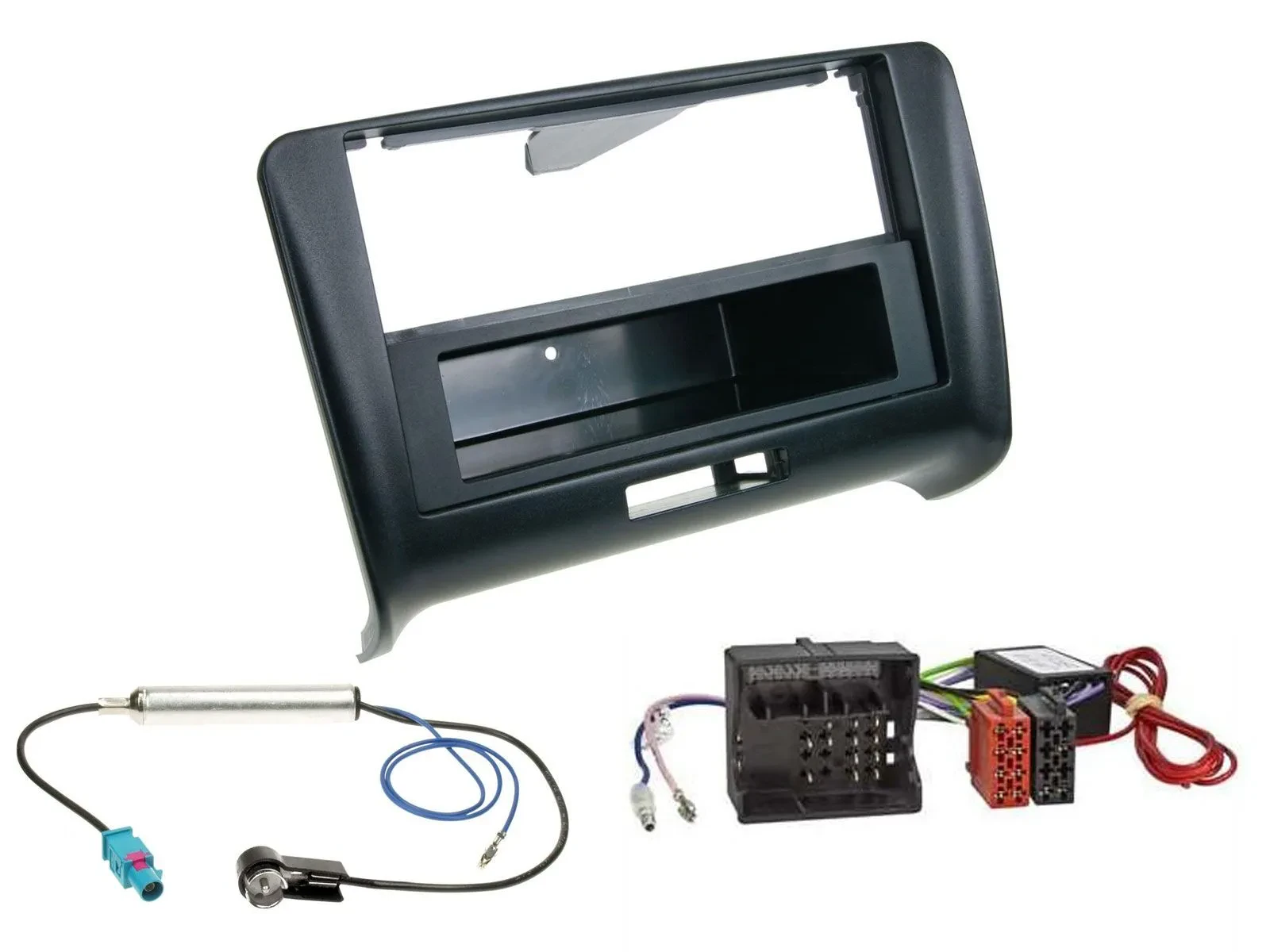 Einbauset DIN Autoradio für Audi TT 06-14 Aktivsystem Quadlock