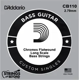 Струна для бас-гитары D'Addario CB110, сталь, плоская оплетка, калибр 110