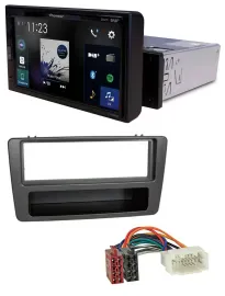 Pioneer DAB MP3 Bluetooth USB Autoradio für Honda Civic 01-03 man. Klima anthraz