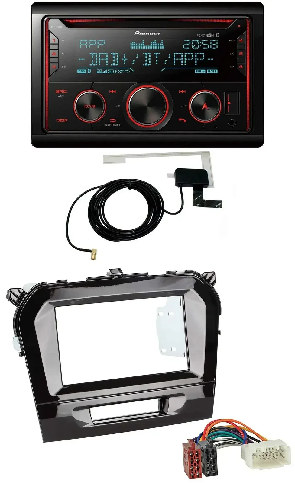 Автомагнитола Pioneer 2-DIN MP3 DAB USB CD Bluetooth для Suzuki Vitara (с 2015)