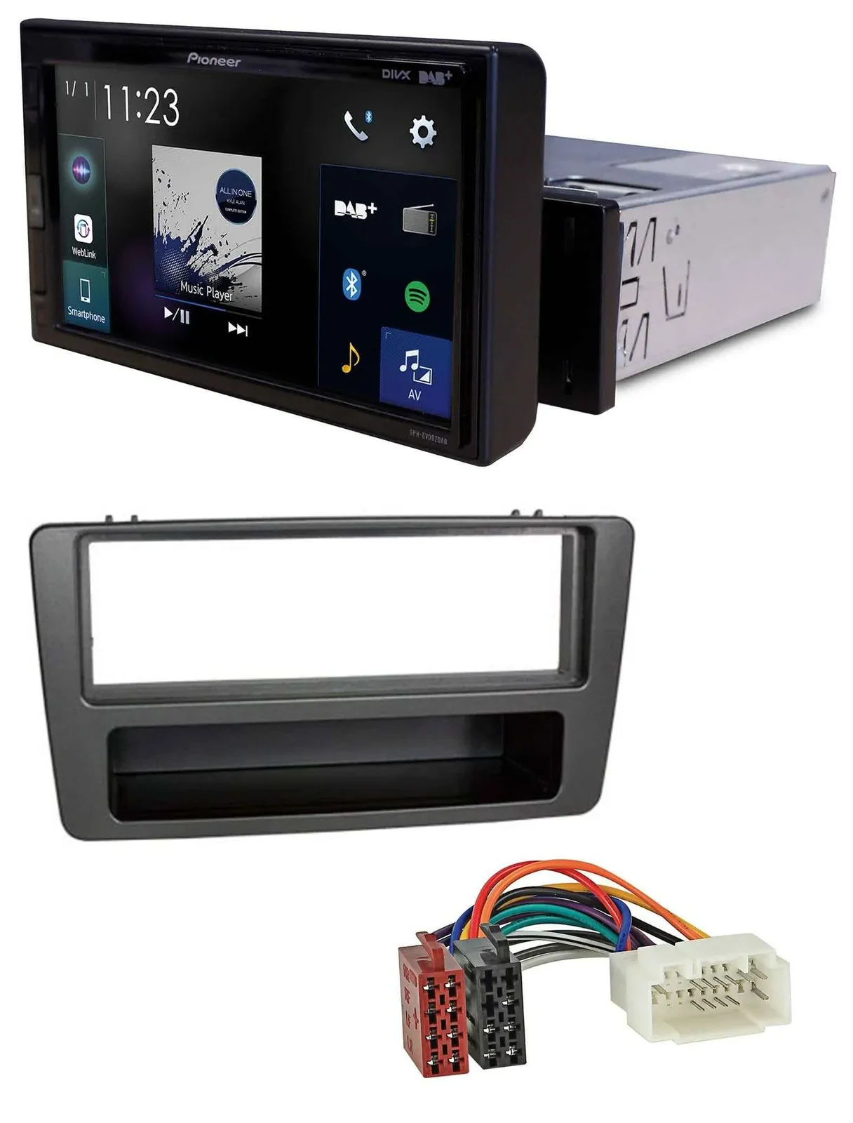 Pioneer DAB MP3 Bluetooth USB Autoradio für Honda Civic 01-03 man. Klima anthraz