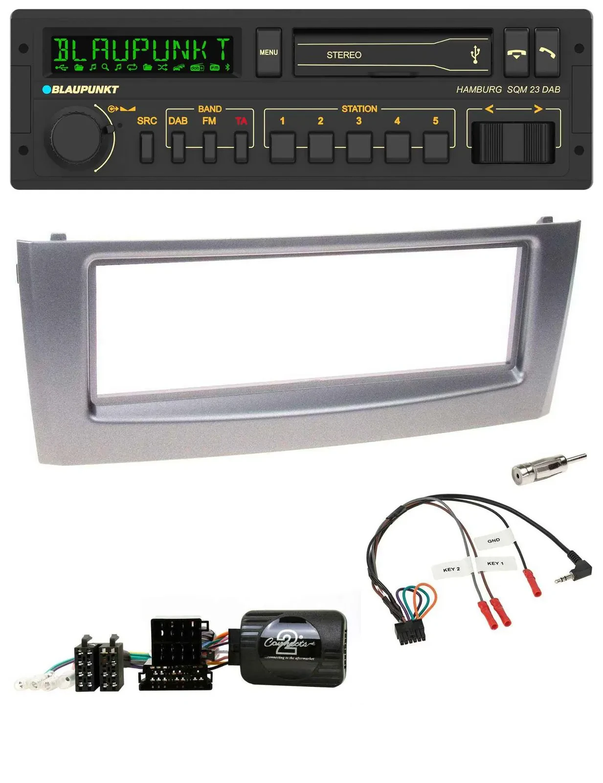 Blaupunkt USB DAB Bluetooth Lenkrad Autoradio für Fiat Grande Punto 2006-2010 gr