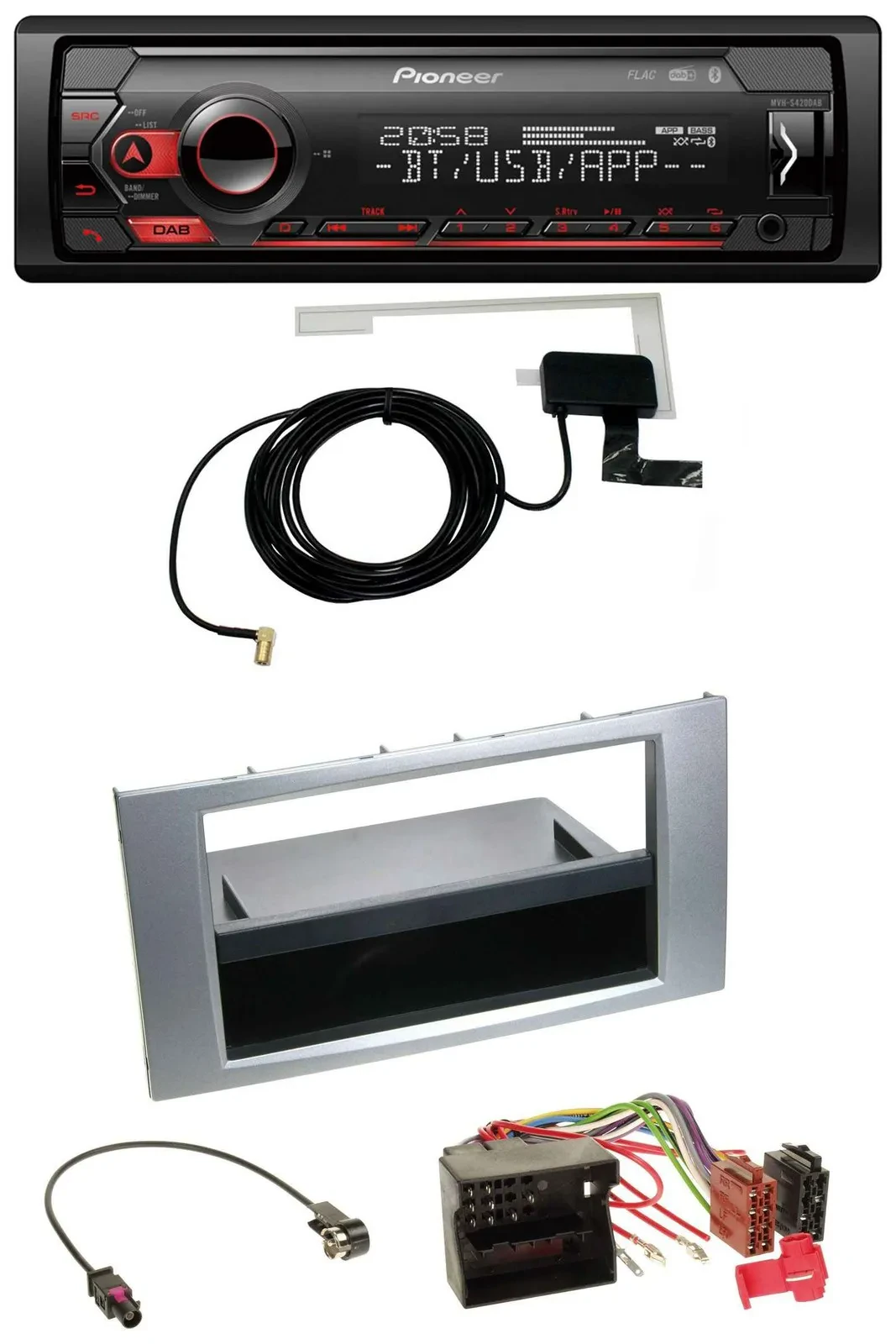 Автомагнитола для Ford Galaxy/Focus/C-Max/S-Max (2003–2007) Pioneer DAB, USB, Bluetooth, MP3