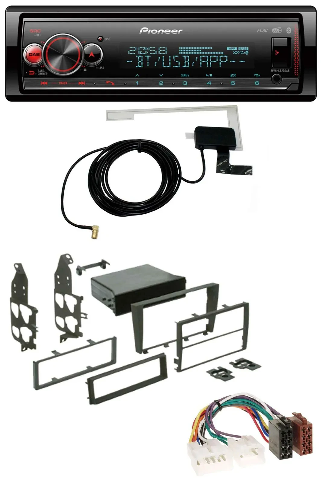 Pioneer Bluetooth DAB USB MP3 Autoradio für Lexus IS 300 (XE1, 2001-2005)
