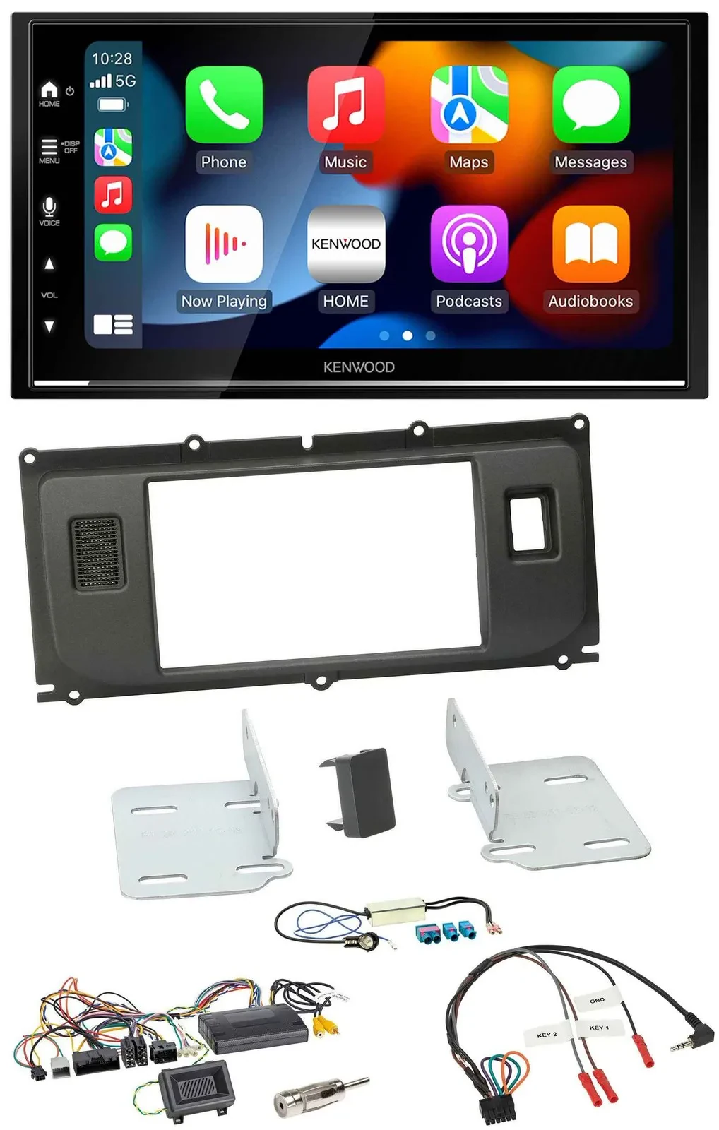Kenwood DAB USB Bluetooth 2DIN Lenkrad Autoradio für Land Rover Evoque 11-13 Bli