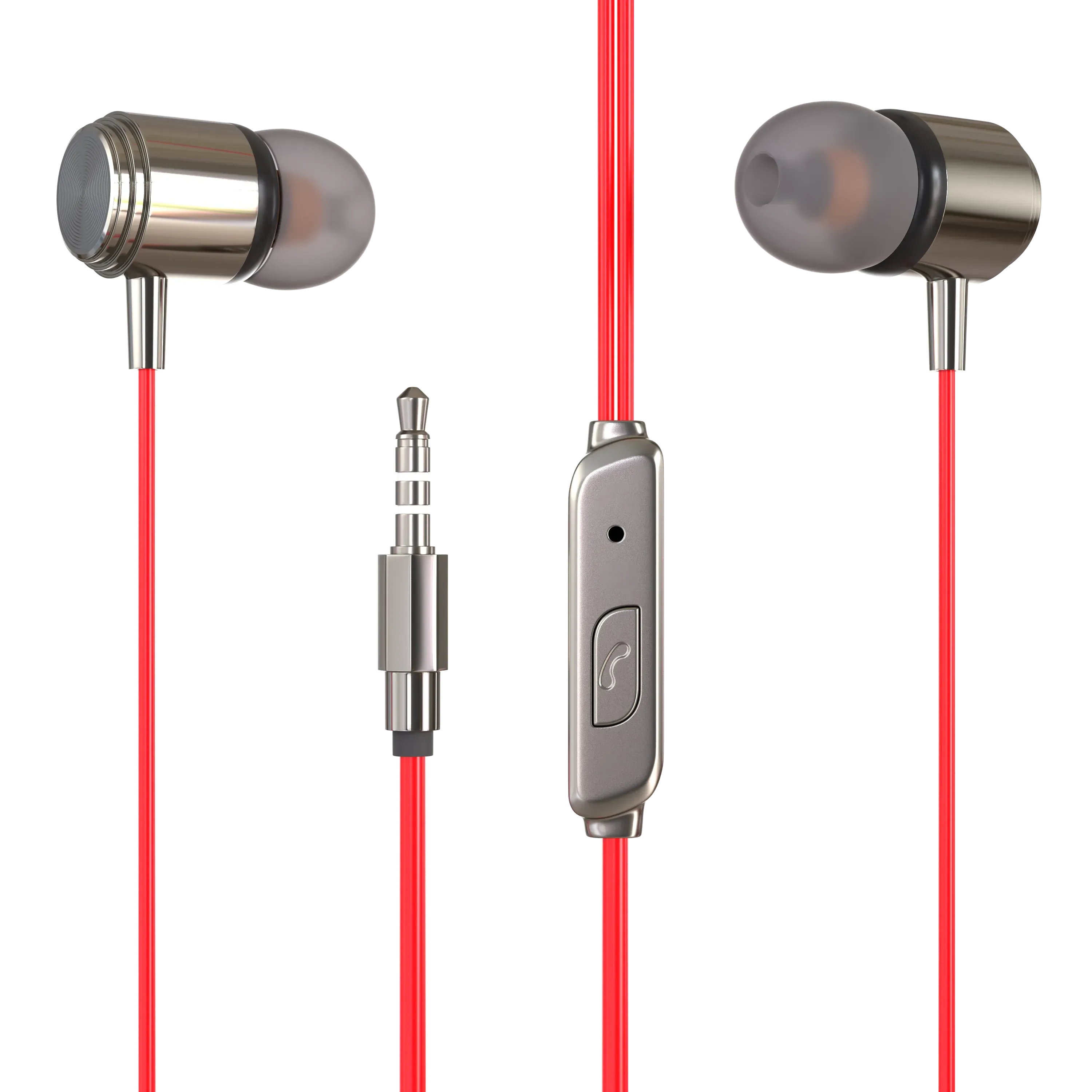 More choice G51 PURE Наушники вакуумные AUX разъём с МК без рег.громкости длина 1.2м (Red)