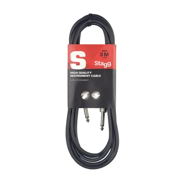 Инструментальный кабель Stagg SGC3 Black 3 м