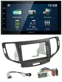 Автомагнитола для Honda Accord Kenwood 2-DIN Bluetooth USB DAB MP3, цвет антрацит