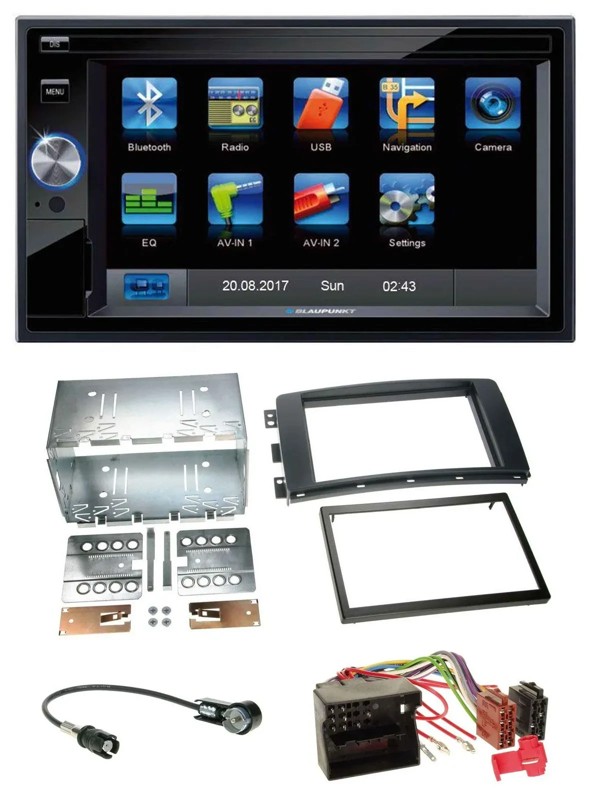 Blaupunkt SD Bluetooth 2DIN MP3 USB AUX Autoradio für Smart ForTwo 07-10 ForFour