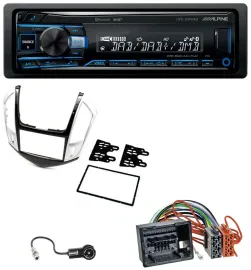 Alpine USB Bluetooth DAB MP3 Autoradio für Chevrolet Cruze 2011-2016 silber
