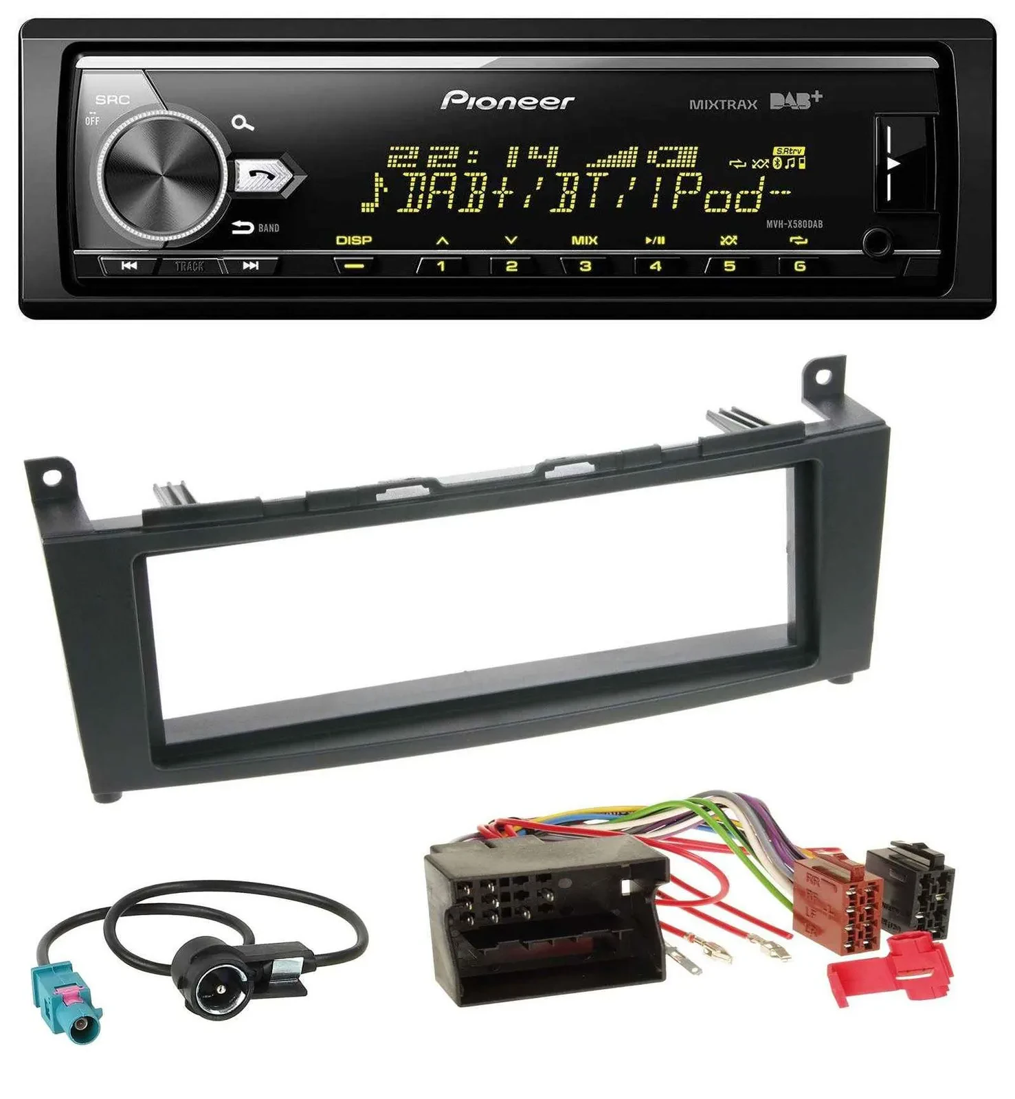 Автомагнитола для Mercedes C-Class W204 Pioneer Bluetooth, USB, DAB, MP3