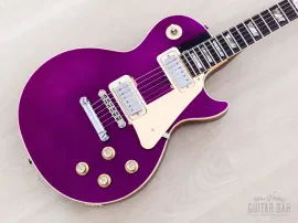 1973 Gibson Les Paul Deluxe Vintage Guitar Purple Metallic w/ Chainsaw Case